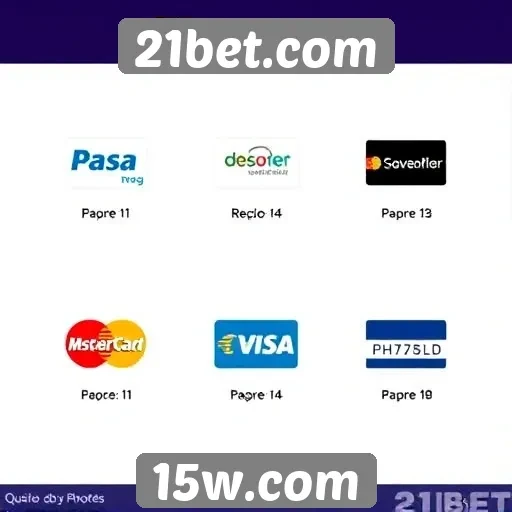 Métodos de pagamento aceitos no 21bet.com